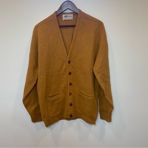 Vintage Warren-Knit Cardigan Sweater MEDIUM 85% Acrylic 15% Wool Exc Condition